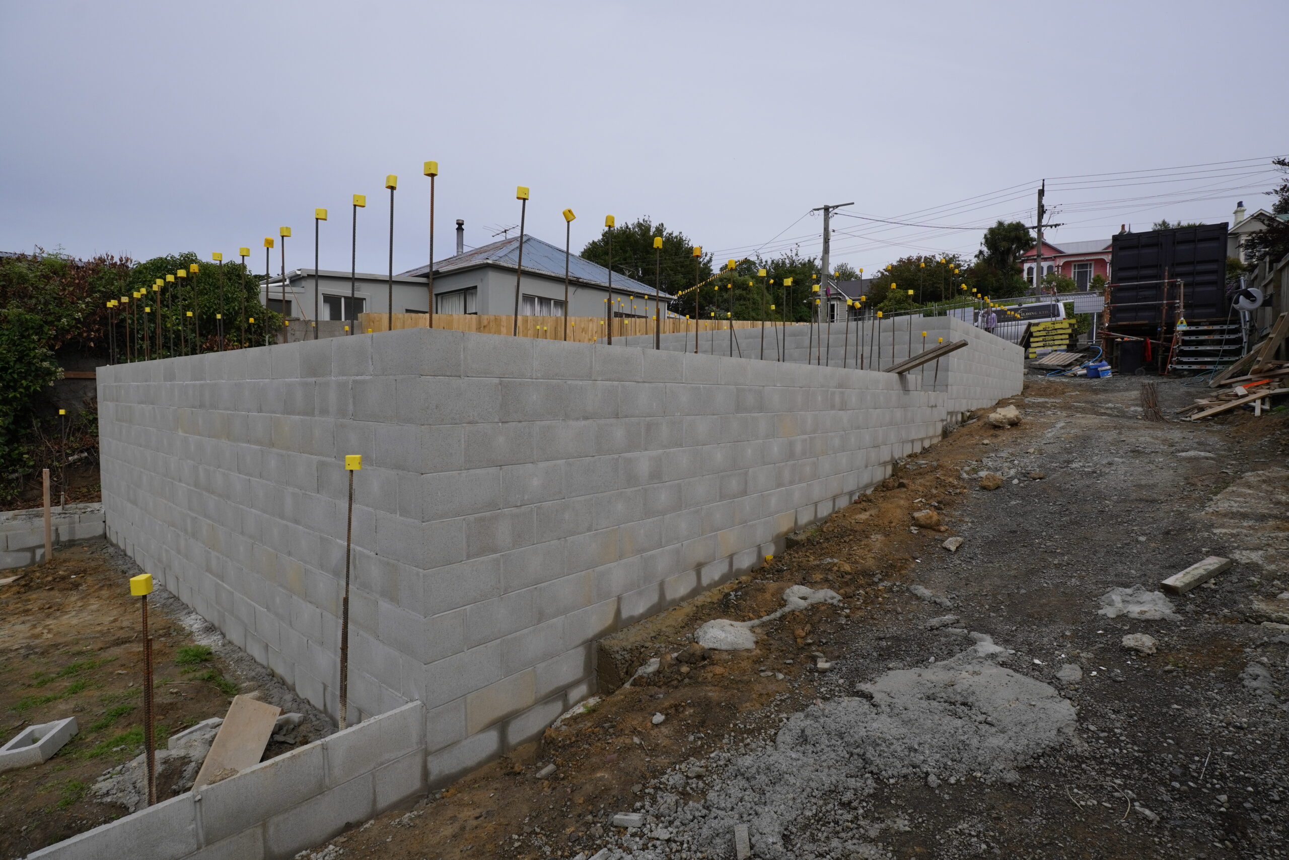 building on a slope section