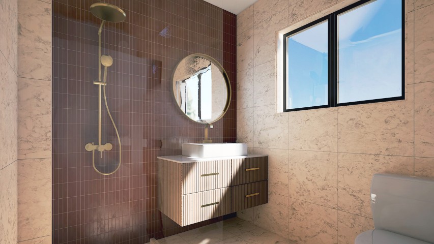 bathroom with natural light